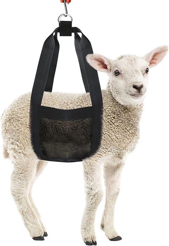 Kalf-sling voor het wegen van dieren, kalf-schaal, hangende weegsling, dierenweegsling, hoge sterkte, eenvoudig te schalen, tas-sling voor lammeren, geiten, alpaca's en pasgeborenen