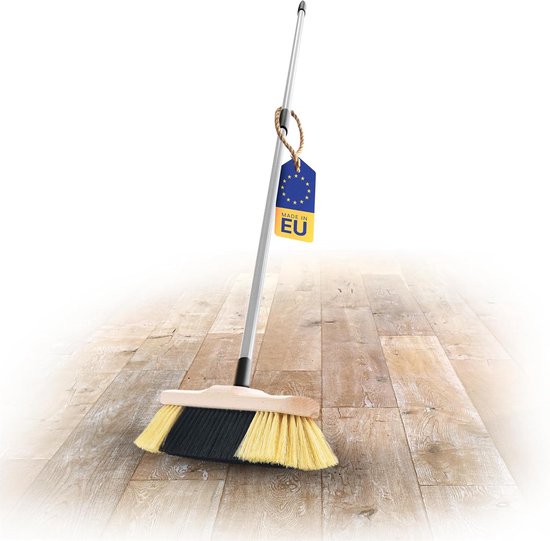 Kamerbezem met steel FIJNE KUNSTHAREN Bezem met zachte haren, dicht opeengepakt Kastbezem Houten bezem met telescopische steel Kunstmatige PP-haren Bezem voor laminaat en parket Huisbezem van Merkloos	