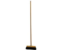 Kamerveger - Bezem - met steel - Paardenhaar - Veegdeel 30 cm - Lengte 150 cm - Zwart van Vero.