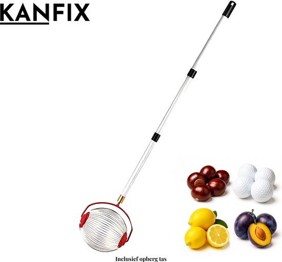 KanFix Notenraper met Telescopische Steel - Eikelraper - Notenverzamelaar - Fruitplukker van KanFix