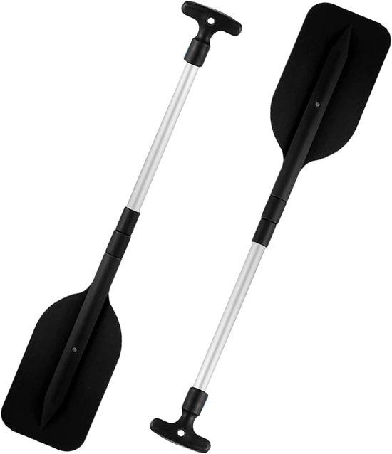 Kano peddel - Kayak peddel Roeispaan - Watersport - Telescopische schacht - 20-40 inch - Zwart