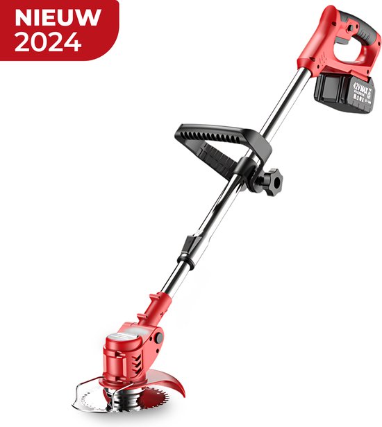 Kantenmaaier - Grastrimmer - Bosmaaier - Incl. 2 accu's en lader - Rood van Merkloos	