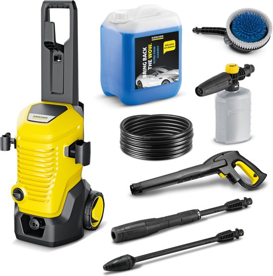 Kärcher Hogedrukreiniger | K 5 Modular Car Compleet - Foam Jet - Roterende wasborstel - Reinigingsmiddel 5 L - 145 bar - Wateropbrengst 500 l/u van Kärcher