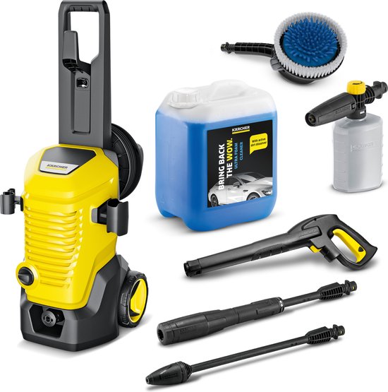 Kärcher Hogedrukreiniger | K 5 Premium Modular Car Compleet - Haspel - Foam Jet - Roterende wasborstel - Reinigingsmiddel 5 L - 145 bar - Wateropbrengst 500 l/u van Kärcher
