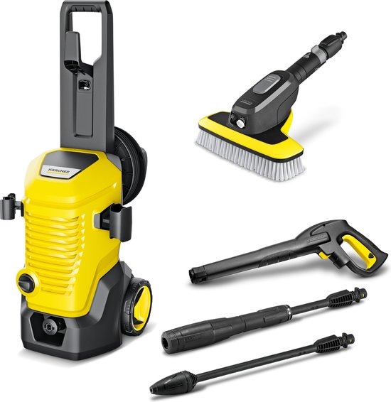 Kärcher Hogedrukreiniger | K 5 Premium Modular Surface - Haspel - WB 7 Plus 3-in-1 wasborstel - 145 bar - Wateropbrengst 500 l/u van Kärcher