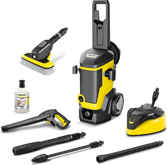 Kärcher Hogedrukreiniger | K 7 Premium Home Modular Surface - Haspel - Oppervlaktereiniger T 7 Plus - WB 7 Plus 3-in-1 wasborstel - Reinigingsmiddel 1 L - 180 bar - Wateropbrengst 600 l/u van Kärcher