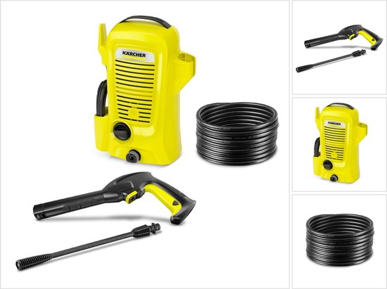 Kärcher K 2 hogedrukreiniger - 1400 Watt - 110 bar - 3 m slang van Merkloos	