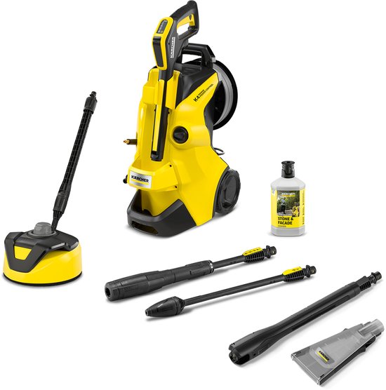 Kärcher K 4 Premium Power Control Flex Home eco!Booster set Hogedrukreiniger - Incl. T 5 Terrasreiniger & eco!Booster - PremiumFlex hogedrukslang - 130 bar - 380 l/u - 25 m²/u - Slanghaspel - Reinigingsmiddel van Kärcher