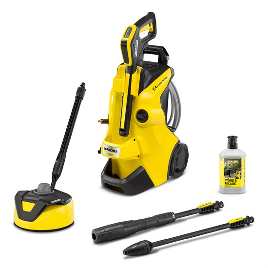 Kärcher K 4 Premium Power Control Flex Home Hogedrukreiniger - PremiumFlex hogedrukslang - 130 bar - 420 l/u - 30 m2/u - Terrasreiniger T 5 - Geschikt voor oa. auto - fietsen - terras - motoren - schutting en tuinset van Kärcher