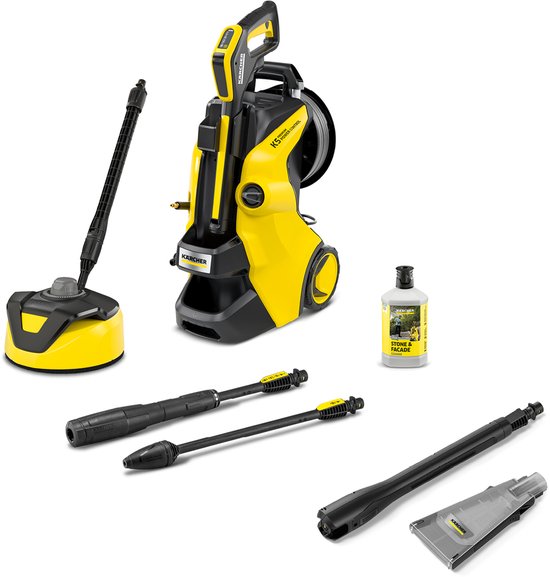 Kärcher K 5 Premium Power Control Flex Home eco!Booster set Hogedrukreiniger - Incl. T 5 Terrasreiniger & eco!Booster - PremiumFlex hogedrukslang - 145 bar - 500 l/u - 40 m²/u - Slanghaspel - Reinigingsmiddel - App ondersteuning van Kärcher