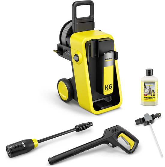 Kärcher K 6 Comfort Premium hogedrukreiniger - 160 bar - 510 l/u - 50 m²/u - Watergekoeld - Inclusief slanghaspel - 4-in-1 Spuitlans - Geschikt voor zwaardere vervuiling op o.a. auto's, schuttingen, tuinpaden en andere oppervlakken rondom huis van Merkloos	