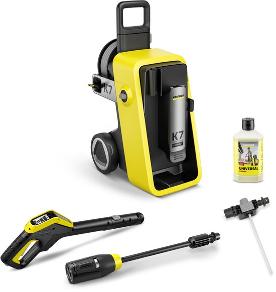 Kärcher K 7 Comfort Premium Connect hogedrukreiniger - 180 bar - 600 l/u - 60 m2/u - App connectie - Watergekoeld - Inclusief slanghaspel - 4-in-1 Spuitlans - Voor zwaardere vervuiling op o.a. auto's, schuttingen en paden van Kärcher