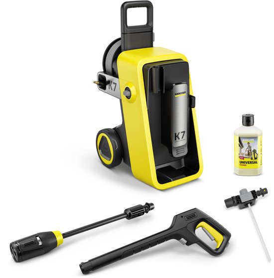 Kärcher K 7 Comfort Premium hogedrukreiniger - 180 bar - 600 l/u - 60 m²/u - Watergekoeld - Inclusief slangsaspel - 4-in-1 Spuitlans - Geschikt voor zwaardere vervuiling op o.a. auto's, schuttingen, paden en overige oppervlakken rondom huis van Kärcher