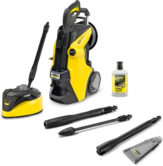 Kärcher K 7 Premium Power Flex Home eco!Booster set Hogedrukreiniger - Incl. T 7 Plus Terrasreiniger & eco!Booster - Slanghaspel - PremiumFlex hogedrukslang - 180 bar - 600 l/u - 60 m²/u van Kärcher