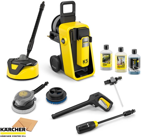 Kärcher K5 Comfort Premium Connect Car & Home Hogedrukreiniger - 145 bar - 500 l/u - 40 m2/u - Slanghaspel - Geschikt voor oa. auto - terras - fietsen - motoren - tuinset en gebieden rondom huis van Merkloos	