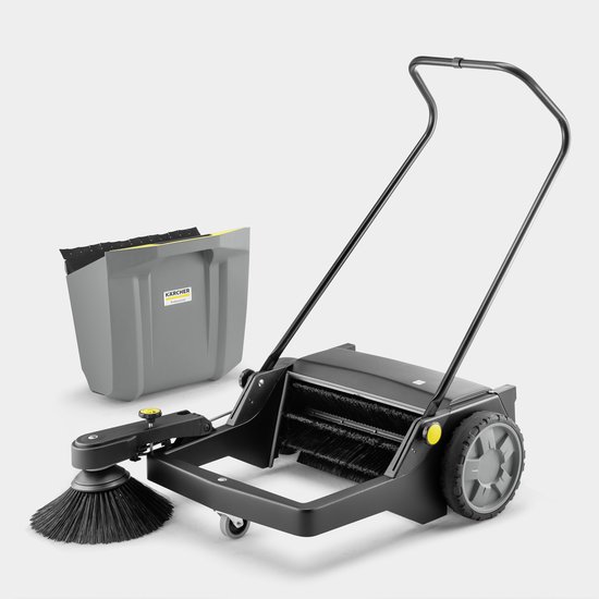 Kärcher KM 70/15 Professional Veegmachine - Werkbreedte met 1 zijbezem 70 cm - Prestaties 2800 m²/u - Duwbeugel inklapbaar van Kärcher
