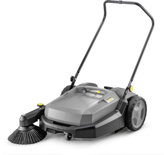 Kärcher KM 70/20 C Professional Veegmachine - Werkbreedte met 1 zijbezem 70 cm - Prestaties 2800 m²/u - Tankinhoud bruto/netto 45/20 liter - Duwbeugel inklapbaar - Fijnstoffilter