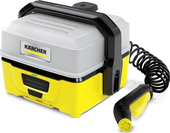 Kärcher OC 3 mobiele reiniger - Lithium-ion - 4 liter tank - Looptijd 15 min - Slanglengte 2.8 m - Lage druk van Kärcher