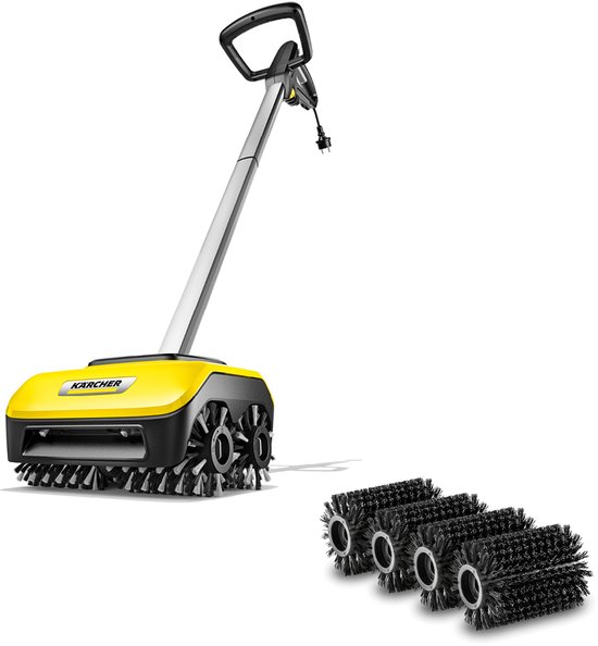 Kärcher PCL 6 Rollers set Terrasreiniger - Incl. 4 rollers steen & 4 rollers hout - Lage druk - 4 Roterende borstels - Ideaal voor houten en stenen terrassen van Kärcher