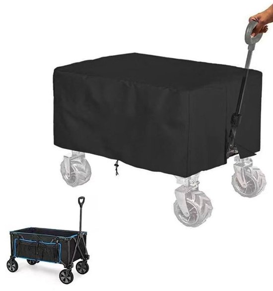Karrenhoes - Stofhoes - Waterdichte karrenhoes - Beschermhoes voor campingkar - Karrenhoes - 97*61*56 cm - Met trekkoord - Waterdicht en stofdicht - Gemaakt van Oxford-stof - Geschikt voor strand, sport en kamperen - Zwart van Merkloos	