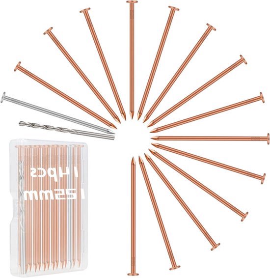 KARZO - 14 stuks massief koperen nagels 125 mm - voor boomstronkverwijdering en bomen doden van KARZO