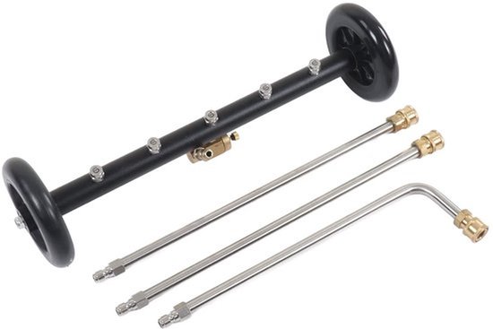 KARZO - 4000psi 2-in-1 hogedrukreiniger, onderwagenreiniger voor balkon, binnenplaats, waterbezem onder de auto, oppervlaktereiniger met 3 verlengstukken van Merkloos	