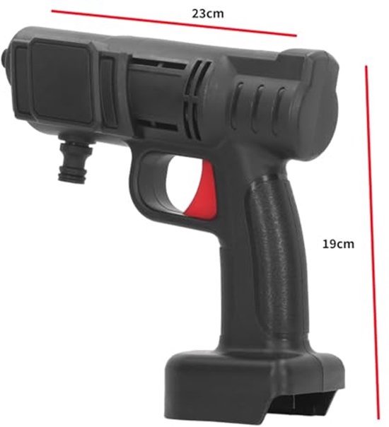 KARZO - 500W Draadloze Drukreiniger - 450PSI Waterdruk - Inclusief Schuimfles en Lange Slang van Merkloos	