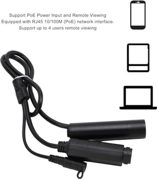 KARZO - Kleine POE Netwerkcamera 1080P Bedrade Mini Bewakingscamera, APP Afstandsmonitoring Bewegingsdetectie IP66 CCTV Beveiligingscamera voor Binnen en Buiten van KARZO