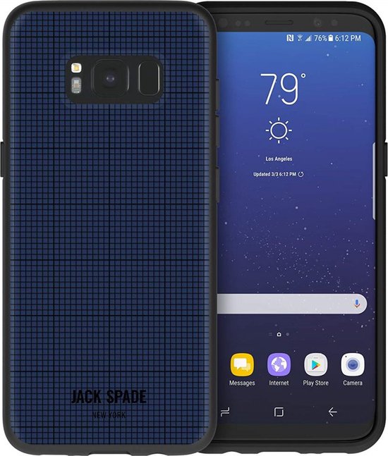 Kate Spade Jack Spade Graph-Check hoesje Navy voor Samsung Galaxy S8 van Kate Spade