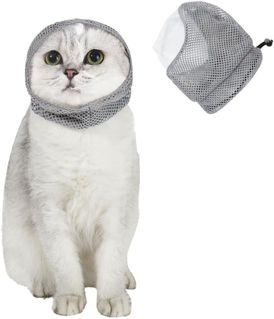 Kattenmuilkorf - anti-bijt - opvouwbaar - verstelbaar - ademend gaas om bijten - kauwen - verzorging te voorkomen - veilig voor huisdieren - comfortabele pasvorm van Simply Natural