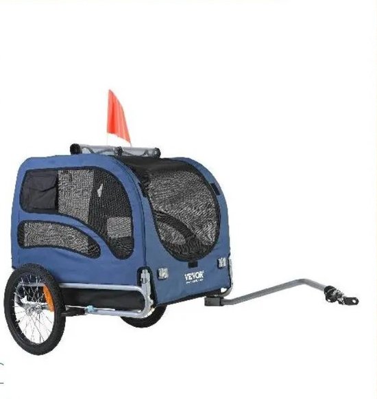 KBK® Huisdierenkar - Honden - Huisdier Fietskar - Hondentrailer - Blauw van KB