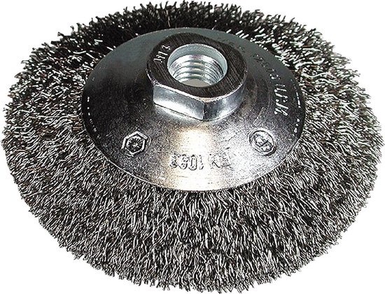 Kegelborstel 100Xm14X0.3 Met Gegolfd Staaldraad