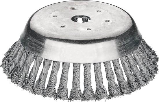 Kegelborstel Gekarteld - Onkruidborstel Bosmaaier - Opritten Terrassen Reinigen - Sterk Gevlochten Staaldraad - Ø 180 mm Opname 20 mm