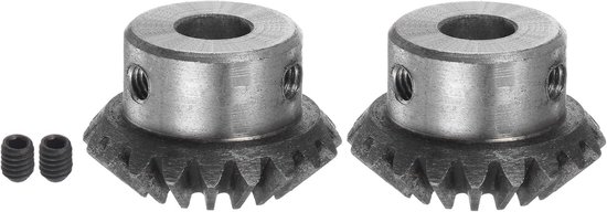 kegelwiel 1 m - 20 tanden - kegelvormig 45# staal - voor mechanische rotatie - 2 stuks - Vemera