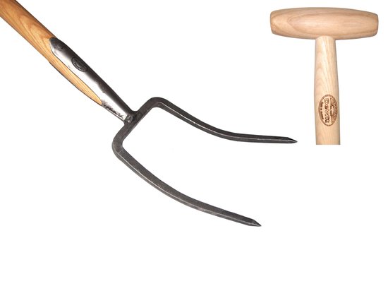 Keienriek / hooivork 2-tands de Wit 90cm steel van De Wit