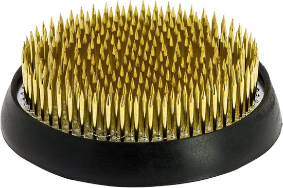 Kenzan rotondo 71 mm - Bruin - Ideaal voor Ikebana bloemschikken van Merkloos	