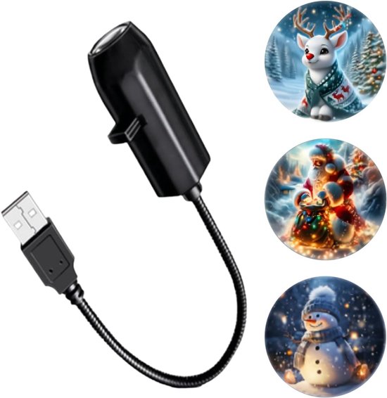 Kerstprojector voor binnen met 3 verschillende rendier‑motieven, LED feestaccessoire, sfeerverlichting voor Kerstmis, verjaardagen, thuis, slaapkamer, bureau, kantoor en school