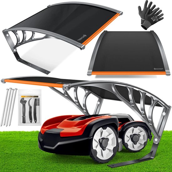KESSER® Robotmaaier Garage Dak Carport Overkapping voor Robotmaaier Gazon Robot Automower Tuin Weerbestendige Robotmaaier Garage inclusief bevestigingsmateriaal, afmetingen 82 x 103 x 47 cm van Merkloos	