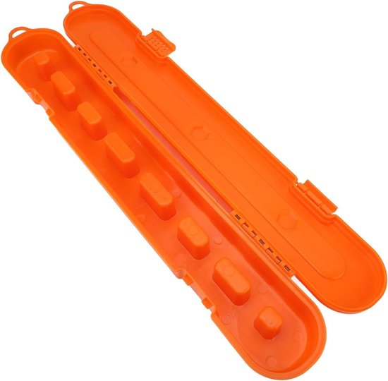 Ketting Zaag Opbergkoffer - Ketting Opberger Houder - Kettingen Organiseren - Grote Capaciteit - Tot 20 Inch - Oranje