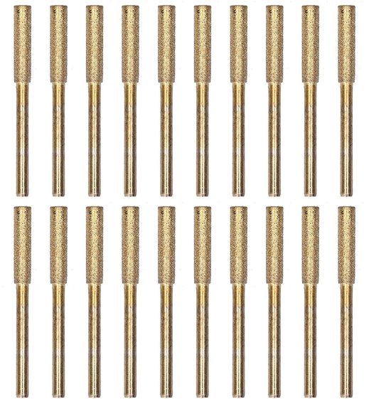 Kettingslijper Set - Slijpkoppen - Kettingen Scherp Maken - Titanium Versterkt - 20 Stuks 4mm - Goud