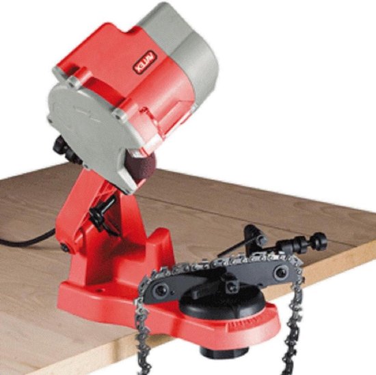 Kettingslijper - Slijpmachine - Kettingen Scherp Maken - Verstelbare Klem - 104 mm - Rood