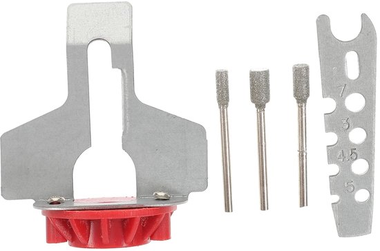 Kettingslijpmachine set, kettingzaagslijpmachine, kettingzaagslijpset, roterende metalen slijpketting. van Stihl