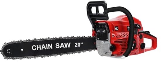 Kettingzaag 58cc 20 inch - Gas Aangedreven, Hoge Prestaties voor Houtbewerking van Merkloos	