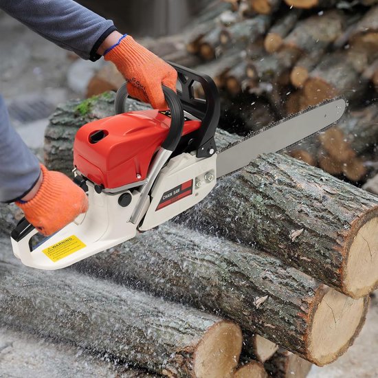 Kettingzaag met 52CC Motor en 20 Inch Ketting voor Houtbewerking en Tuinonderhoud van Merkloos	