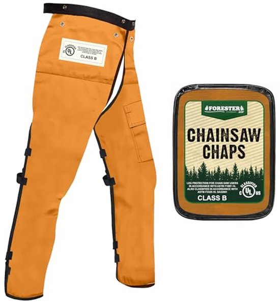 Kettingzaag Schort Chaps met Pocket - Oranje 35" Lengte