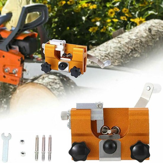 Kettingzaag slijper gereedschap - Kettingslijper - Kettingzaagslijper - Ketting - Slijpen voor Kettingzagen - draagbaar - draagbare kettingslijper - met slijpkop van Kutools