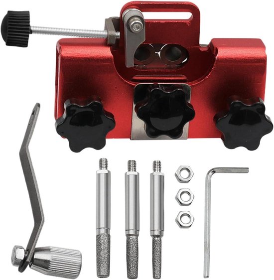 Kettingzaag Slijpset - Handmatige Slijper Jig - Kettingzaag Onderhoud - Precisie Snel Slijpen - 86x39 cm - Aluminiumkleur