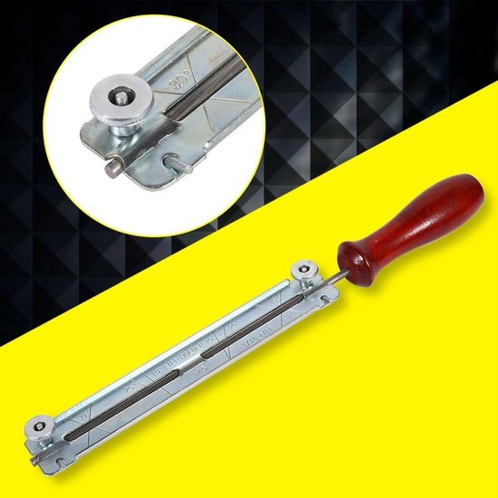 Kettingzaag vijlset - zaagketting bestand - vijlen slijpen Kits - houten houder gereedschap - 4.0mm/4.8mm/5.5mm - slijpen kettingzagen messen . van EIVOTOR