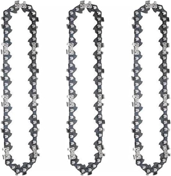 Kettingzaagketting Set - Vervangende Kettingen - Efficiënt Hout Zagen - Geharde Stalen Bladen - 4 6 8 Inch - Zwart