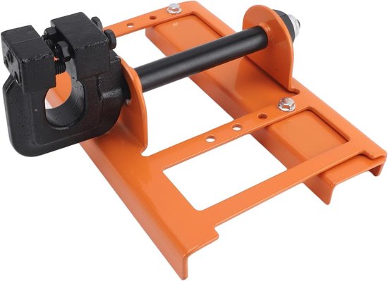 Kettingzaagmolen Opzetstuk - Houtzaag Geleider - Precisie Hout Zagen - Verticale Snijmethode - 20 x 14.5 cm - Oranje Geel
